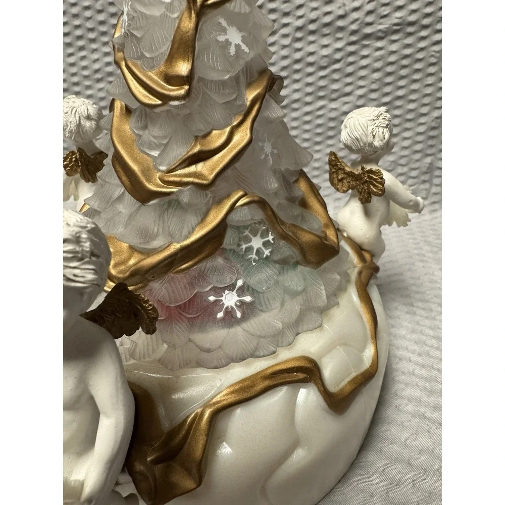 Vintage 1996 Avon Sparkling Angelic Musical Christmas Hark the Herald Angels